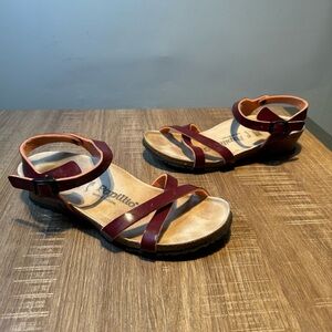Papillio By BIRKENSTOCK‎ Lola Leather Wedge Sandal Womens EU 38 US 7